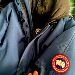 Blue men’s large Canada goose bomber jacket